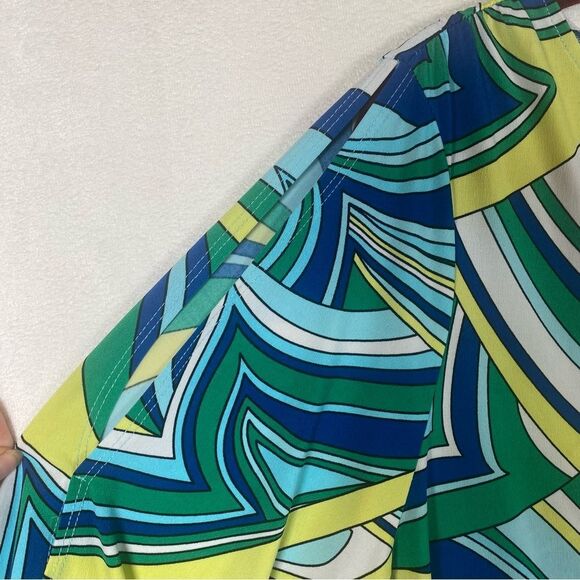 Chico's Modern Movement Cold Shoulder 3/4 Sleeve Multi Color Top Size 3 - Picture 8 of 13